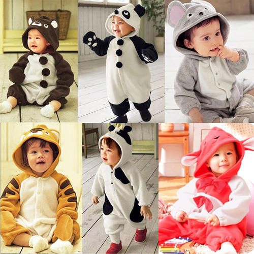 The image showcases adorable baby winter dresses in various animal-themed designs, such as a panda, mouse, tiger, and more. These warm outfits are perfect for keeping babies cozy during the winter season. Let me know if you'd like assistance with crafting content or promoting such products!